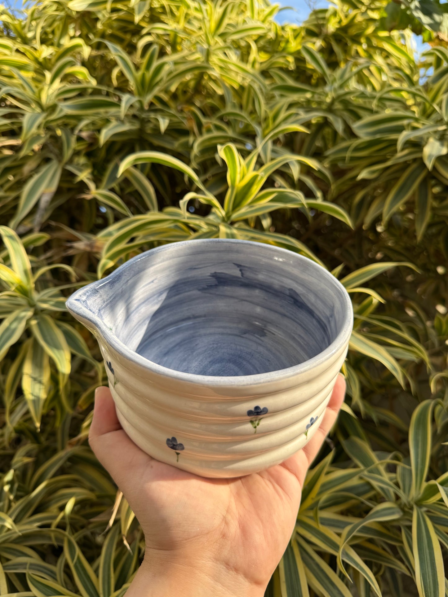 Blue Petal Matcha Bowl