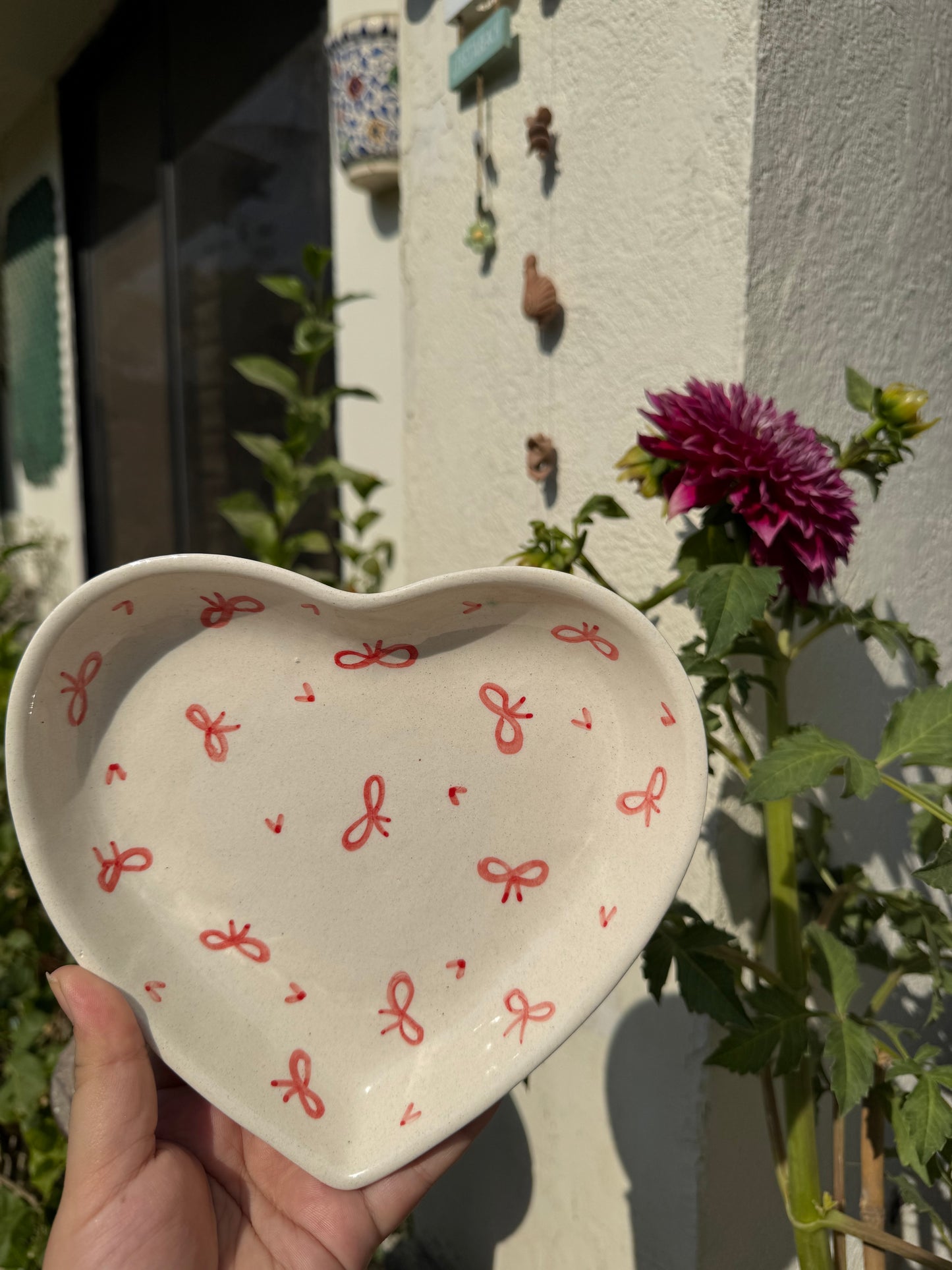 Love & Bows Heart Plate