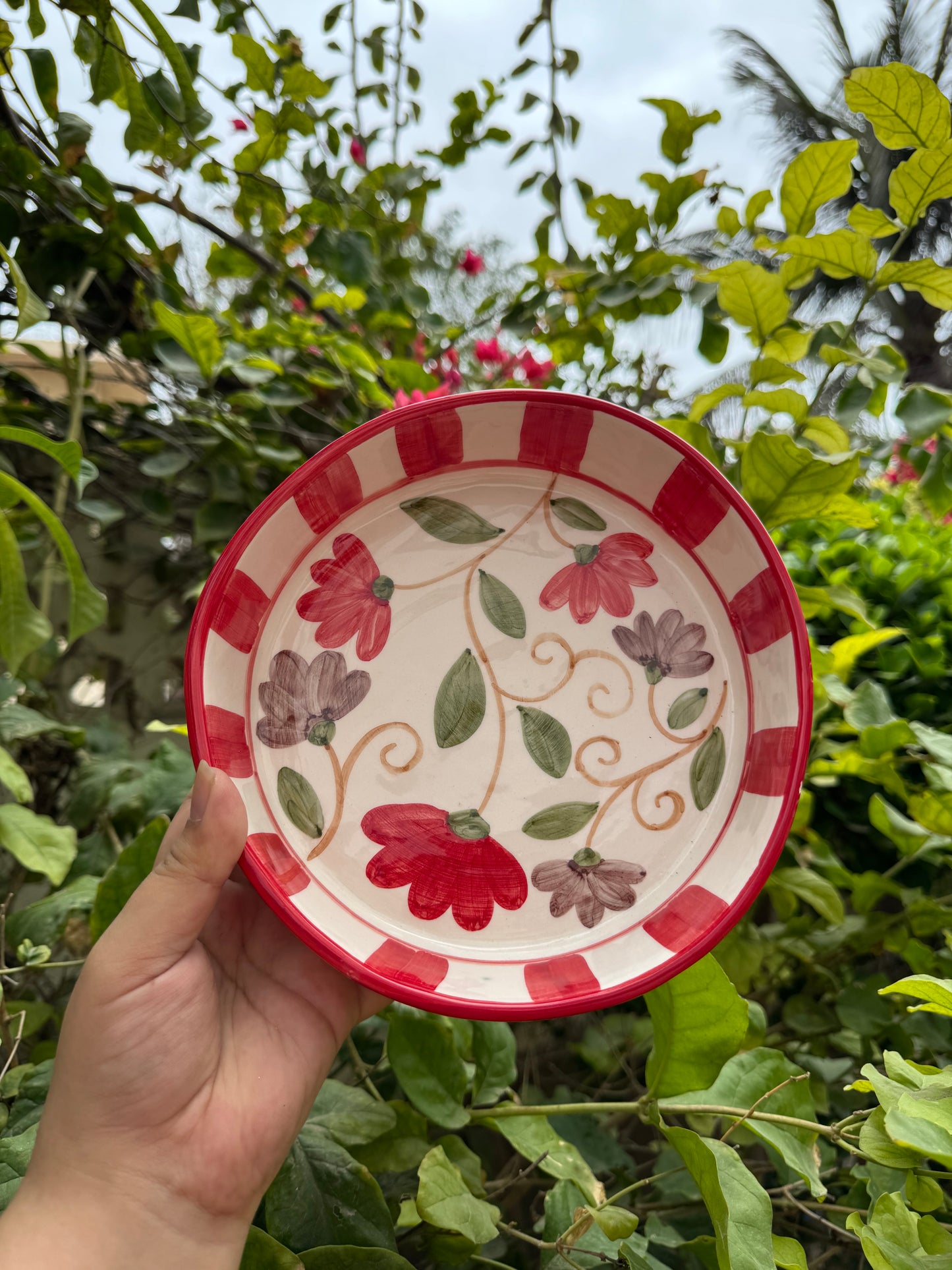 Ruby Bloom Serving Bowl