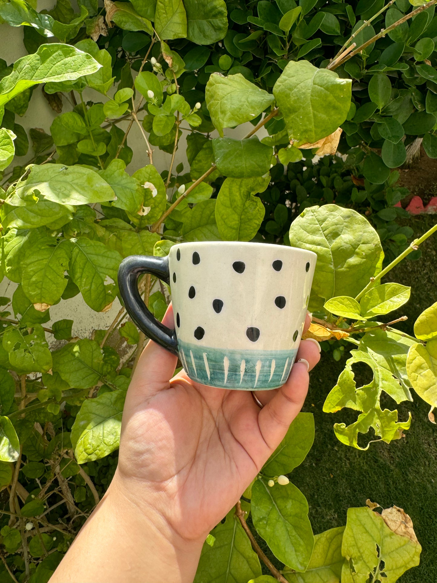 Teal Polka Dot Mug