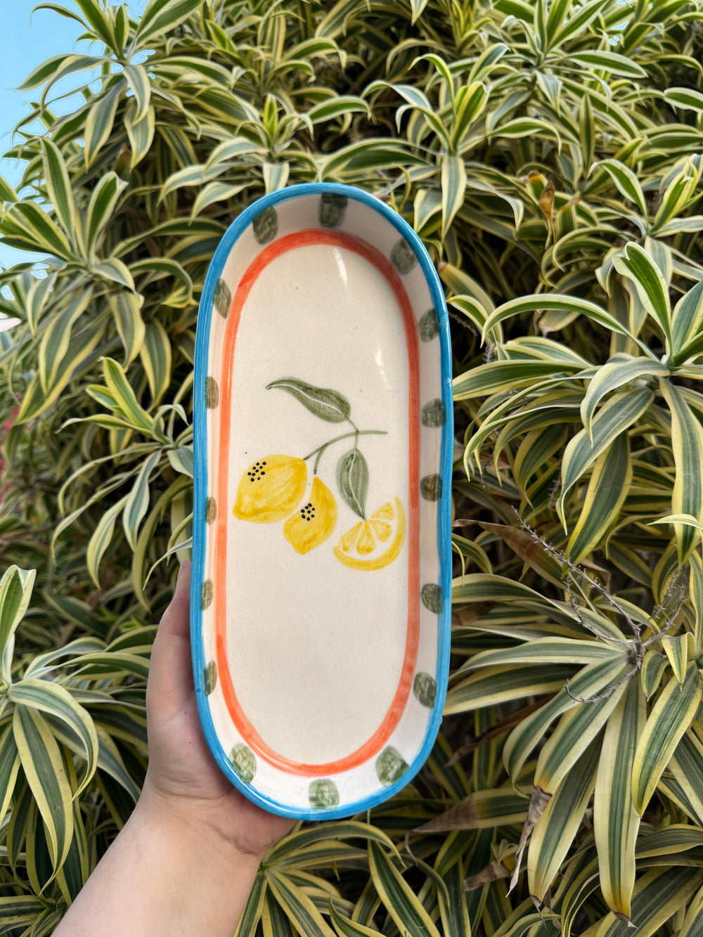 Azure Lemon Oval Platter