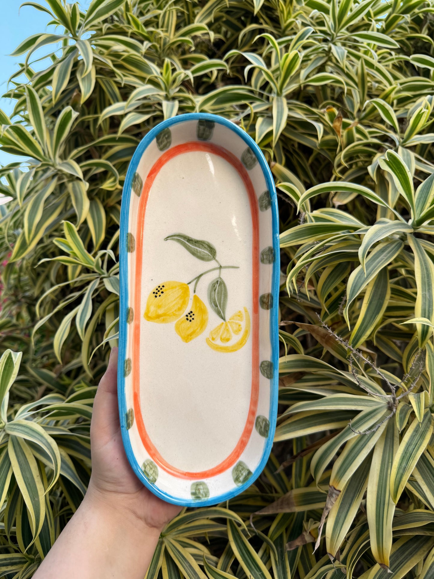 Azure Lemon Oval Platter