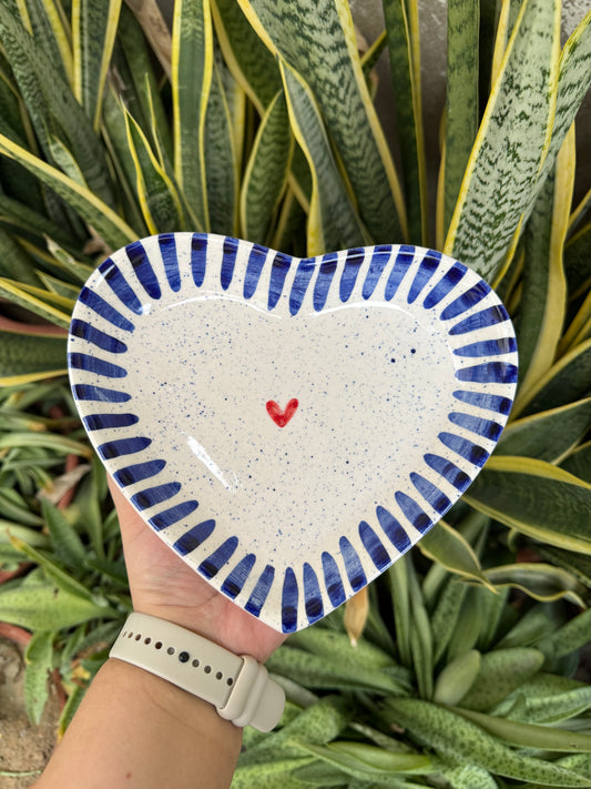 Cobalt Heart Plate