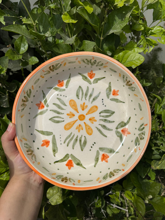 Narangi Meadow Large Salad Bowl