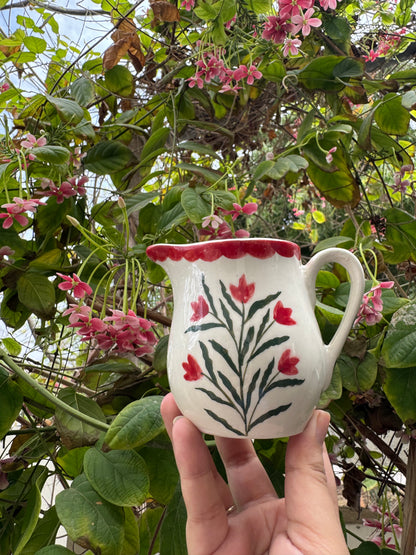 Crimson Tulip Milkpot