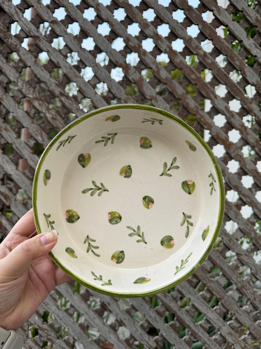 Olive Sprigs Serving Bowl