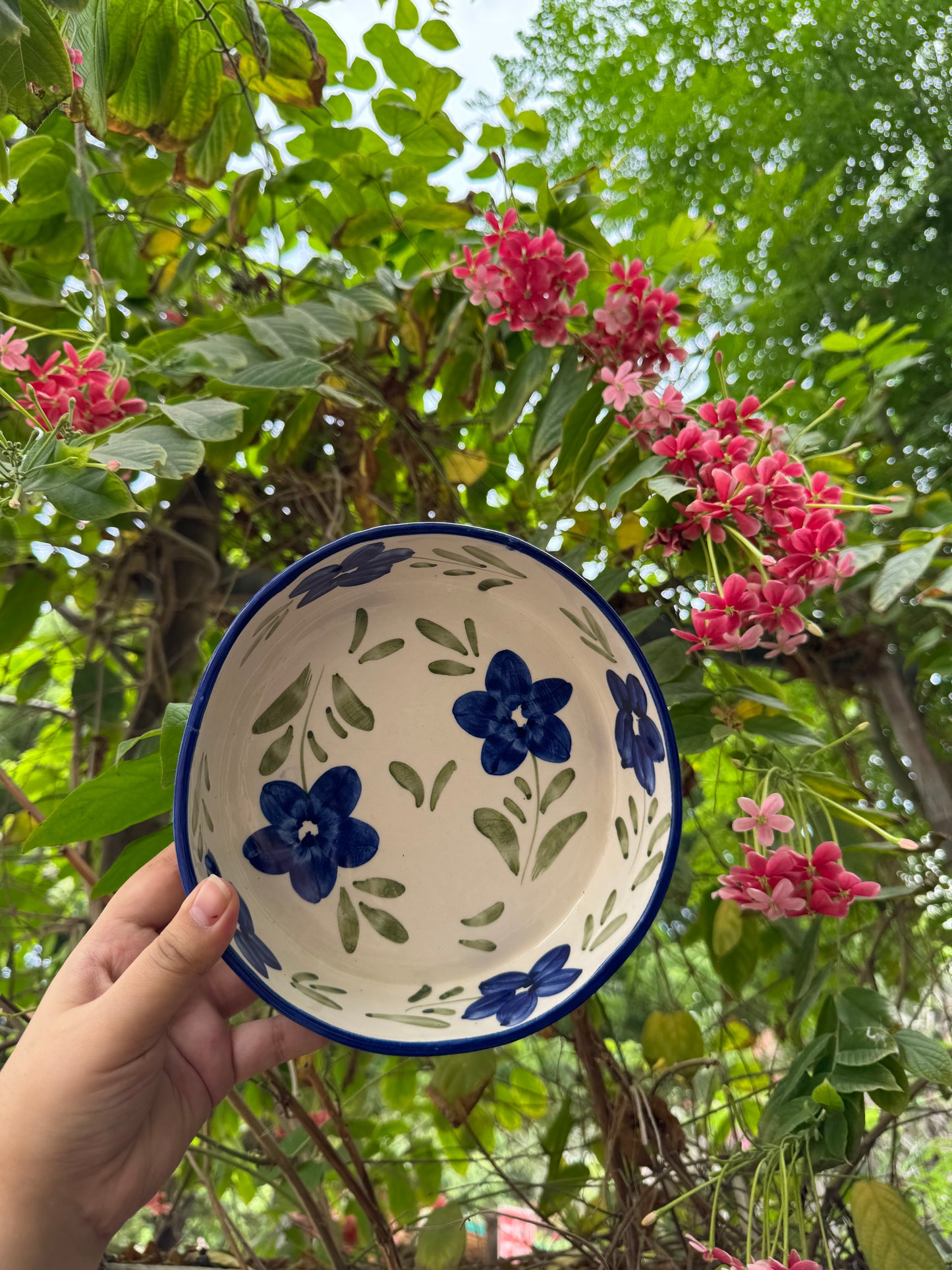 Cobalt Bloom Serving Bowl