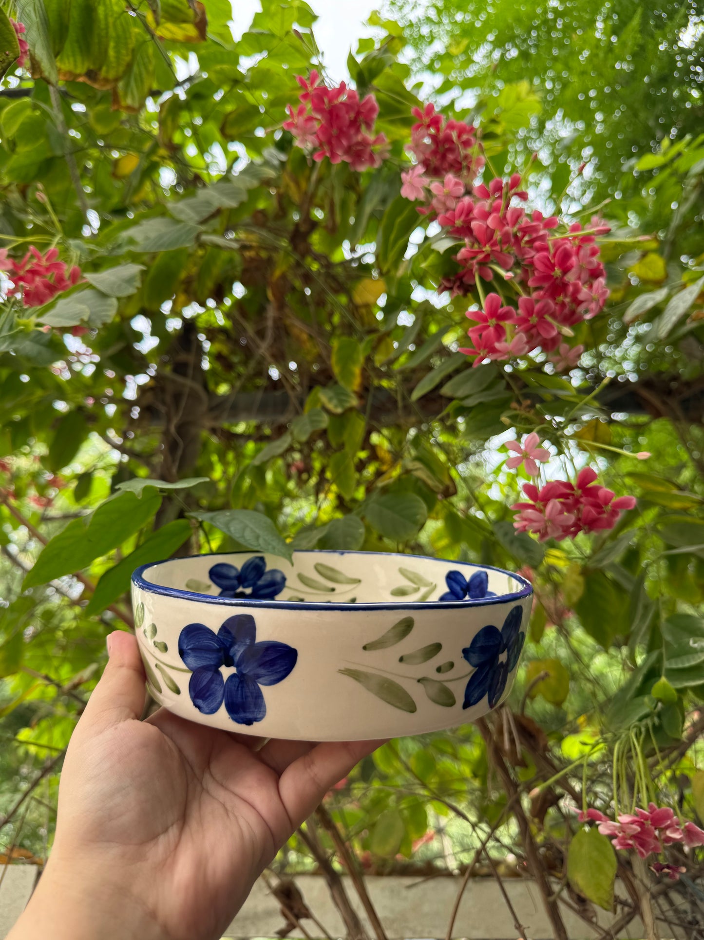 Cobalt Bloom Serving Bowl