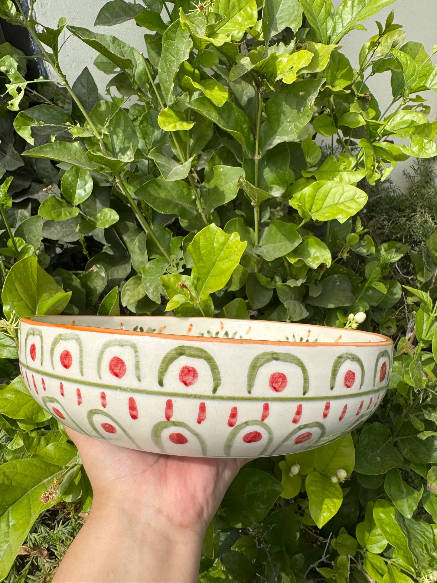 Narangi Meadow Large Salad Bowl