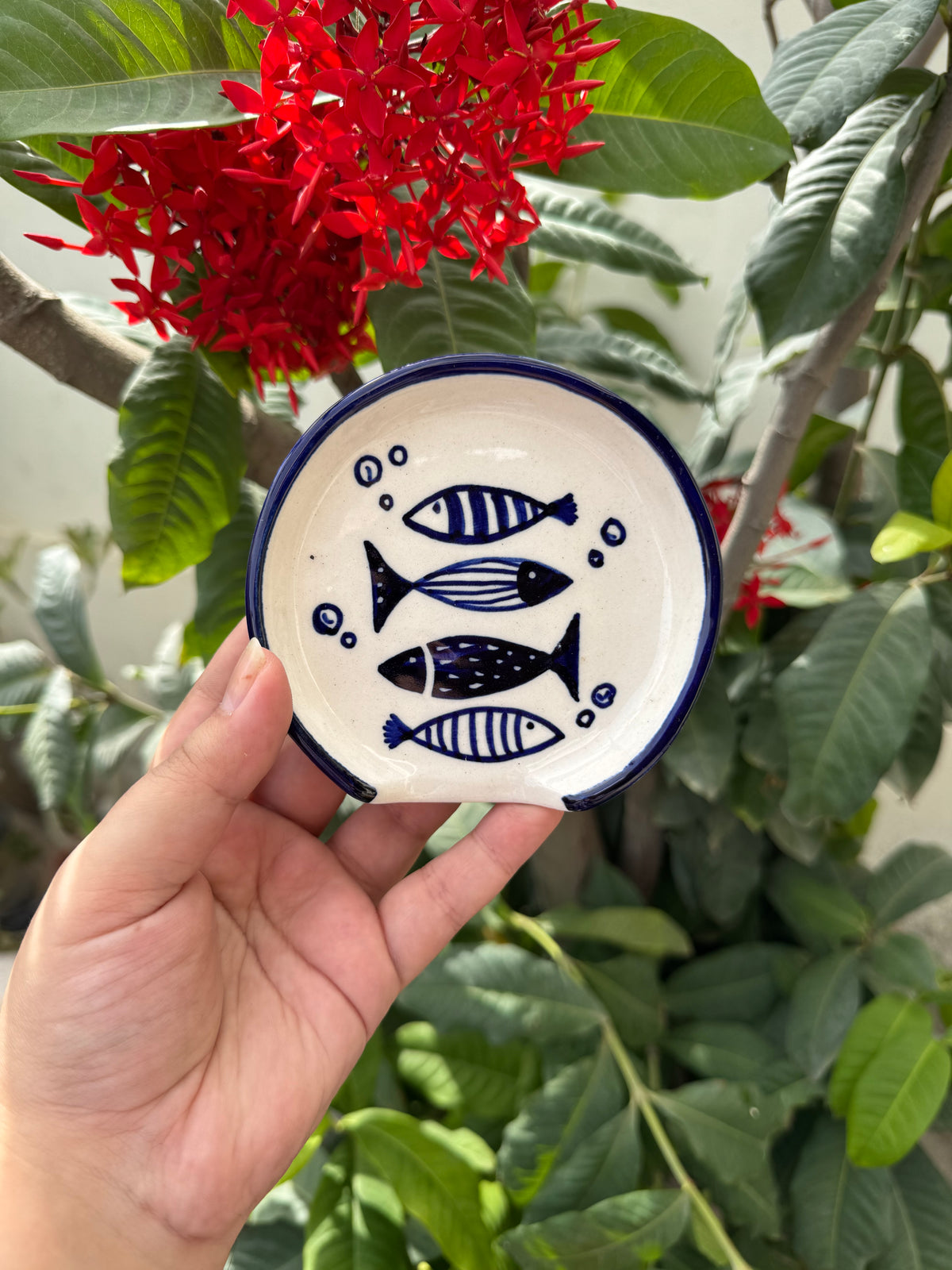 Cobalt Fish Spoon Rest