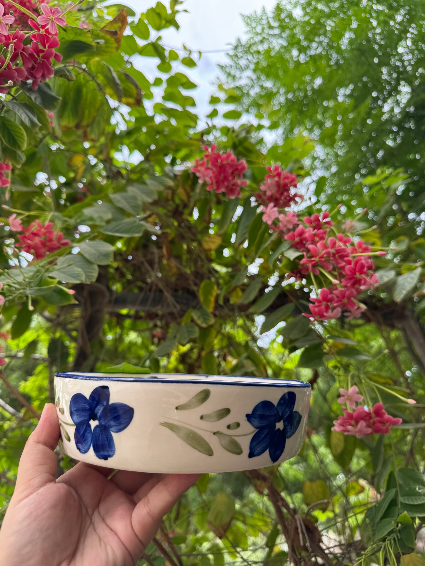 Cobalt Bloom Serving Bowl