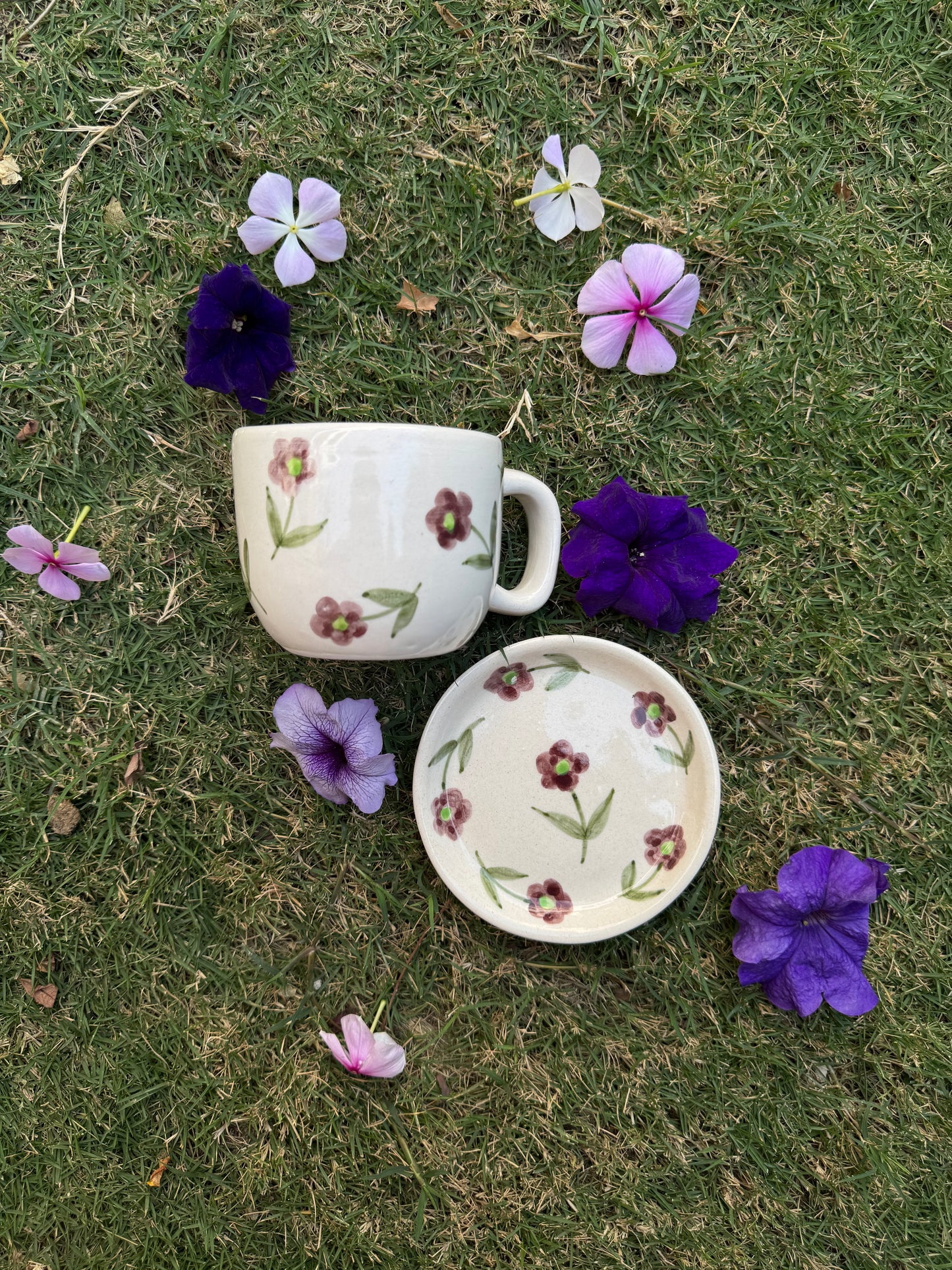 Amethyst Bloom Cup & Saucer Set
