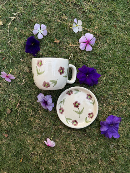 Amethyst Bloom Cup & Saucer Set