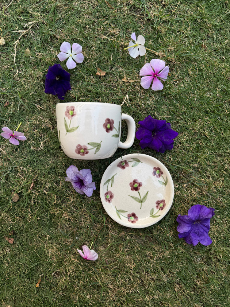 Amethyst Bloom Cup & Saucer Set