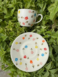 Floral Garden Cup & Saucer Set