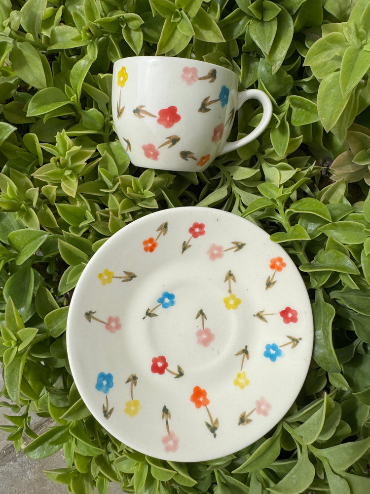 Floral Garden Cup & Saucer Set