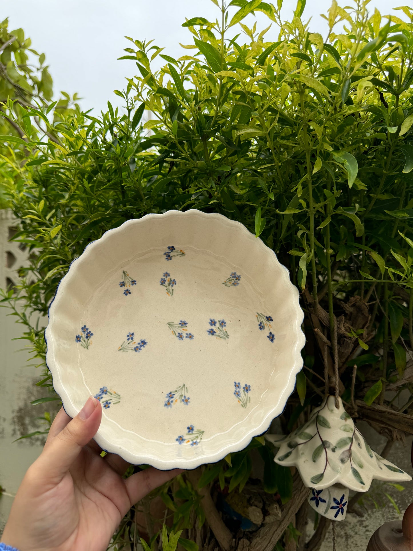 Blue Blossom Pie Dish