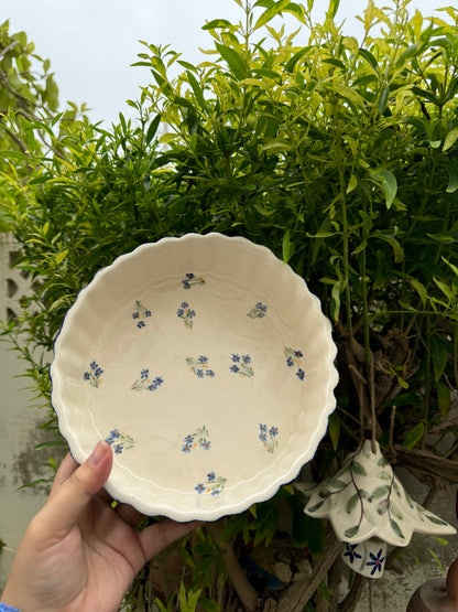 Blue Blossom Pie Dish