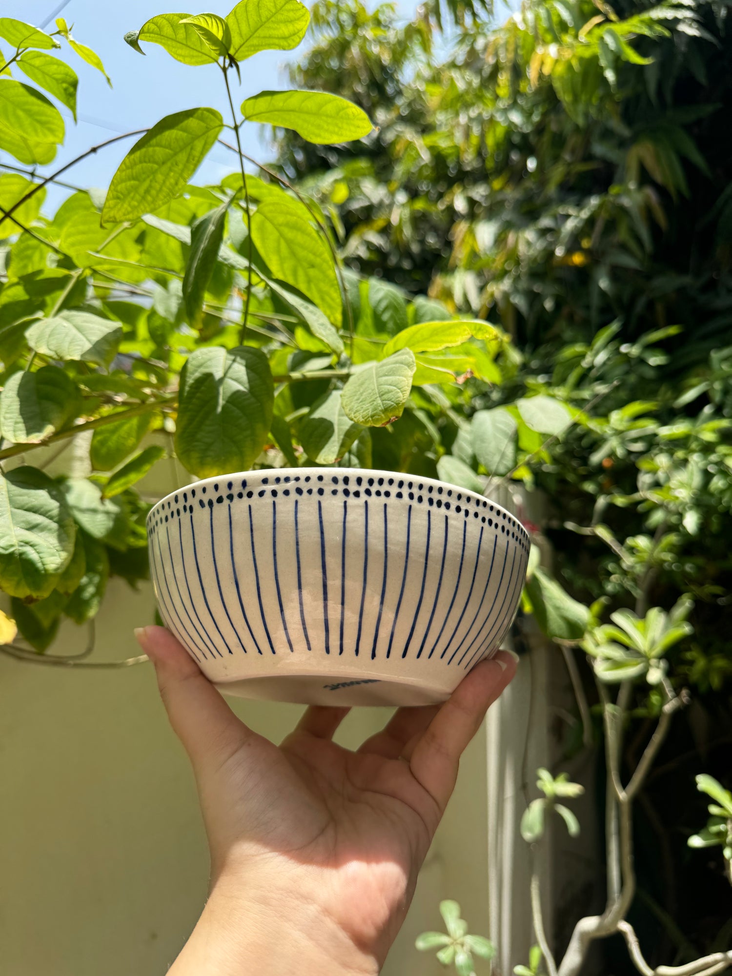 Sleek Blue Lines Ramen Bowl
