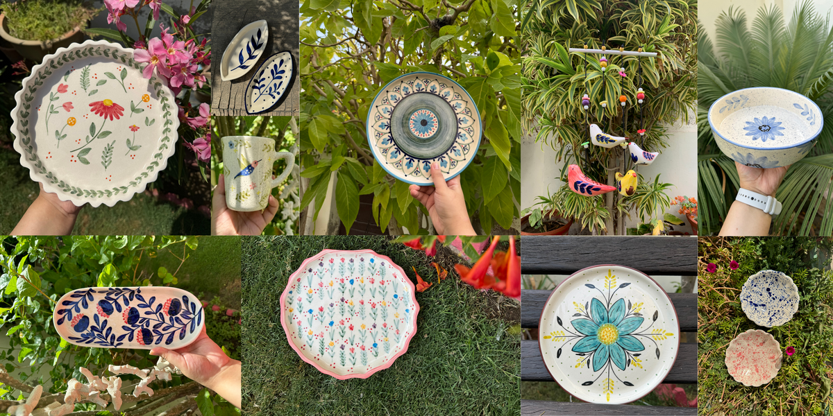 Handmade Ceramic Pottery Pakistan | Hand-Painted | Dugdugi