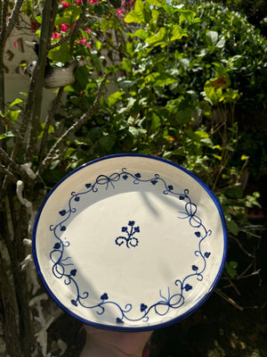 Cobalt Blue Floral Plate