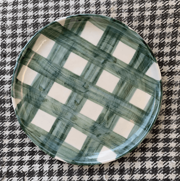 Green Chequered Plate - Plates