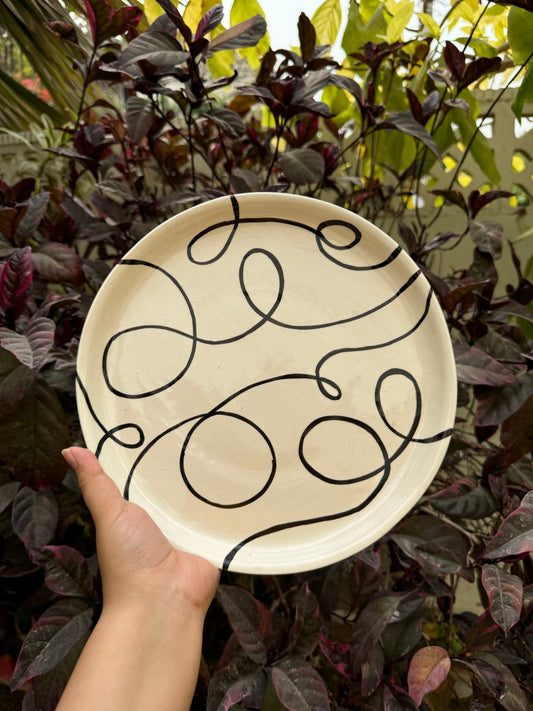 Minimal Black Line Plate - Plates
