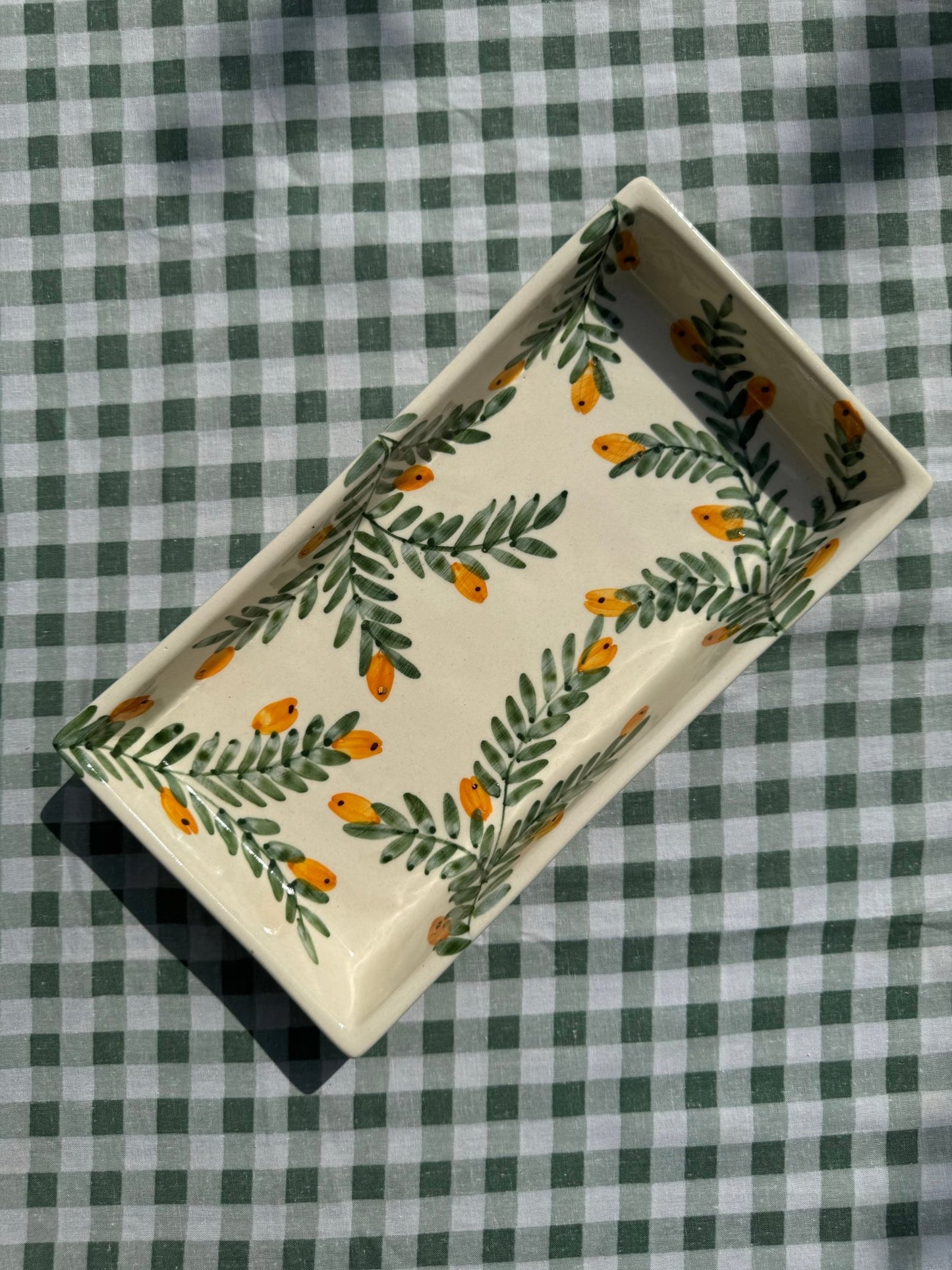 Olive Green Rectangle Platter - Platters