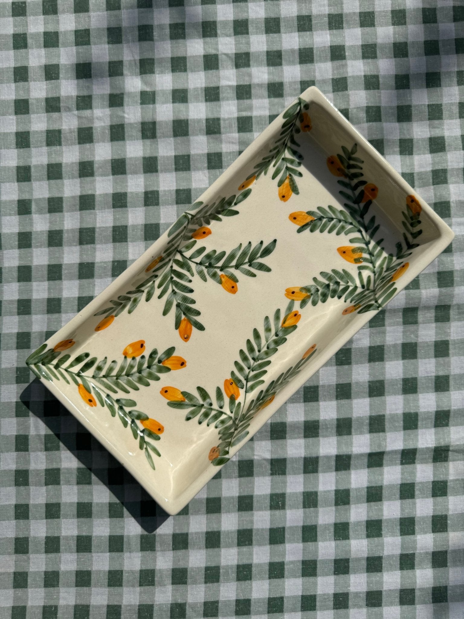 Olive Green Rectangle Platter - Platters