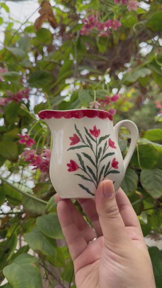 Crimson Tulip Milkpot