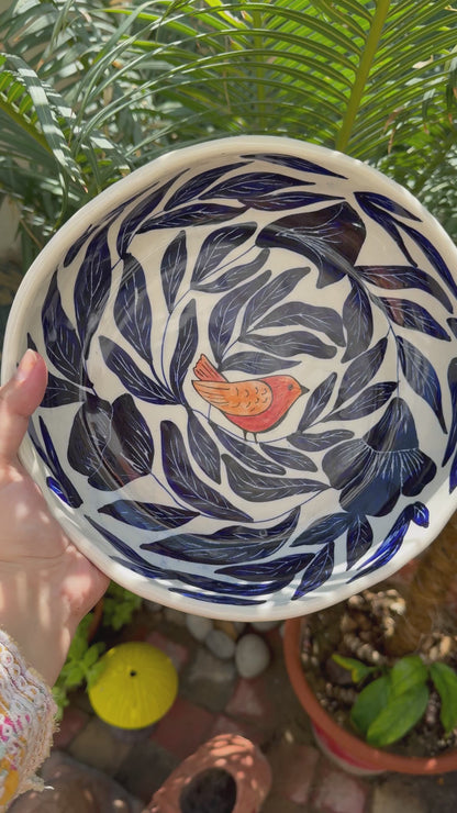 Orange Bird Large Salad Bowl