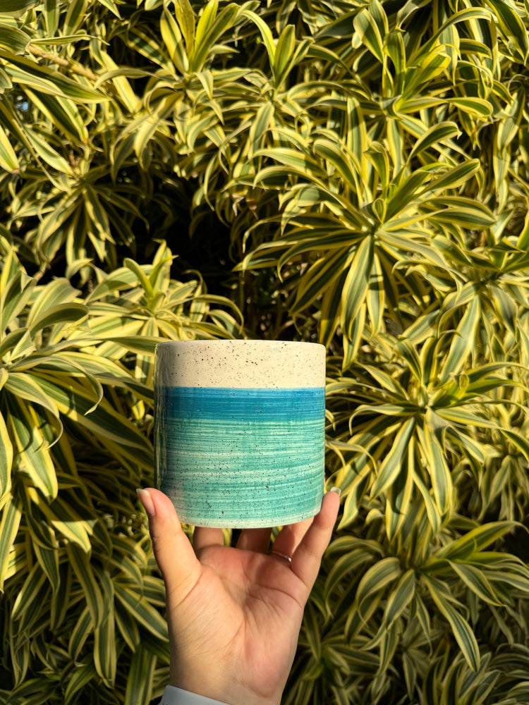 Teal Gradient Vase